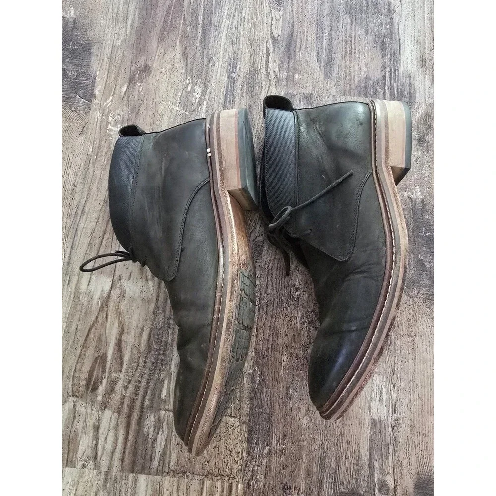 Men's COLE HAAN 'Colton' Black Leather Chukka Boots Size US 10.5 - M